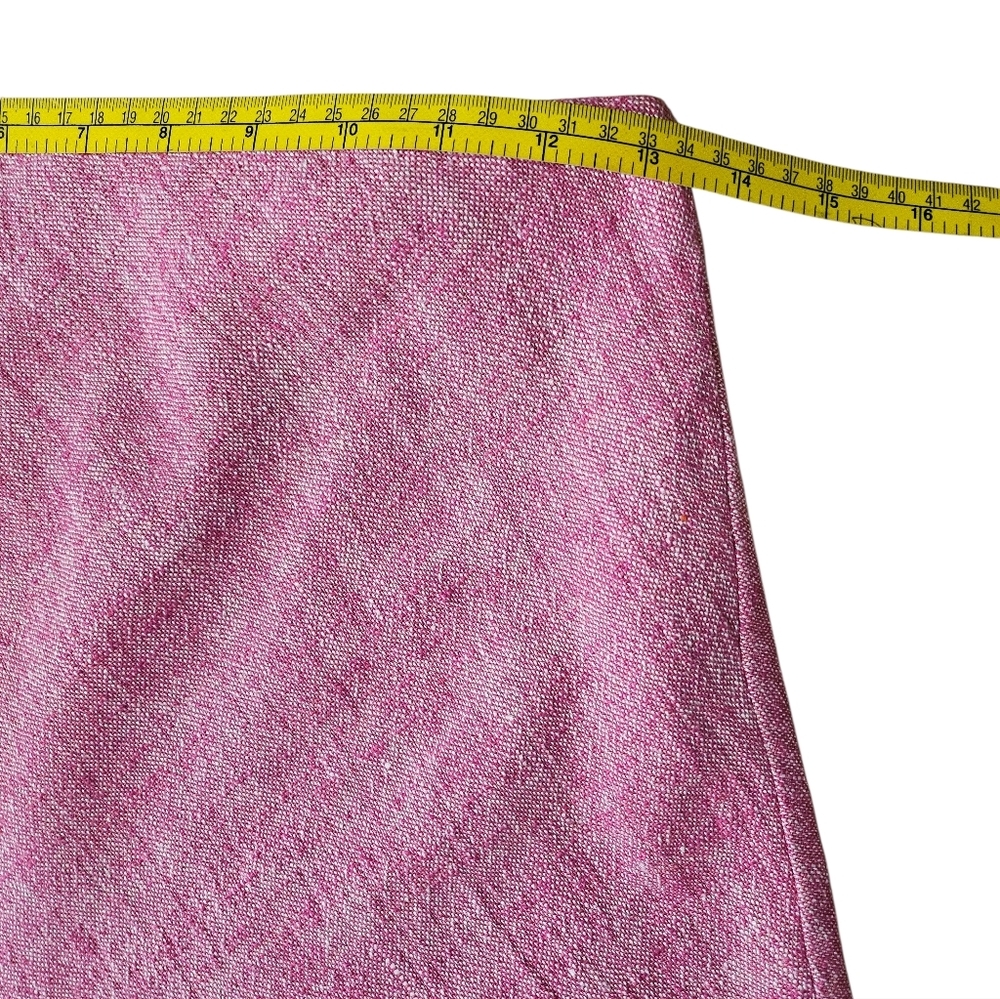 Alain Manoukian Bubblegum Pink White Tweed Linen Skirt 8 - Picture 4 of 7